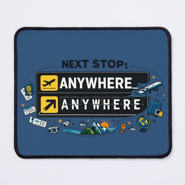 Item preview, Next Stop Anywhere Airport Board designed and sold by xmoudx.