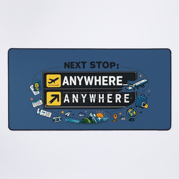 Item preview, Next Stop Anywhere Airport Board designed and sold by xmoudx.