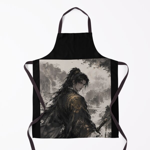 Item preview, Wuxia Swordsman in Mist | Chinese Ink Wash Art designed and sold by ManJiangHong.