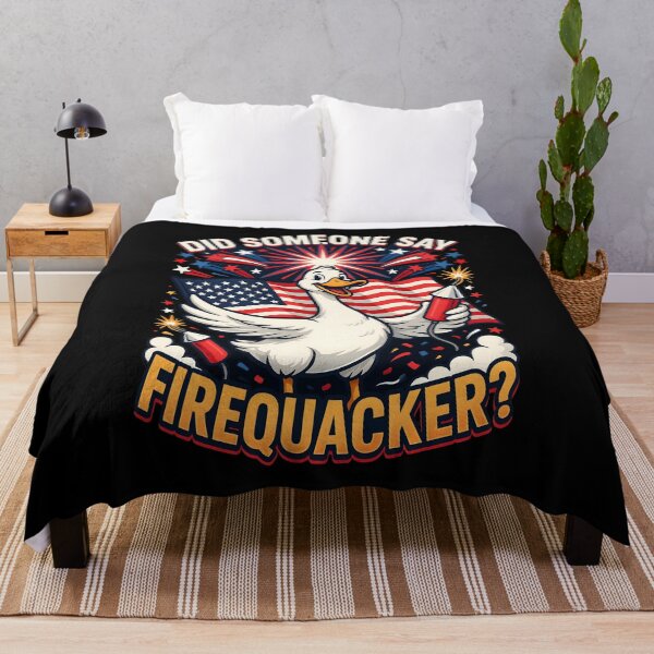 Item preview, Did Someone Say Firequacker Funny Duck American Flag Celebration designed and sold by Redgiant87x.