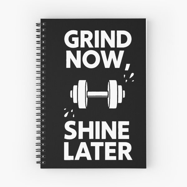 Item preview, Grind Now Shine Later | Gym Dumbbell Motivational Quote designed and sold by AstronautMerch.