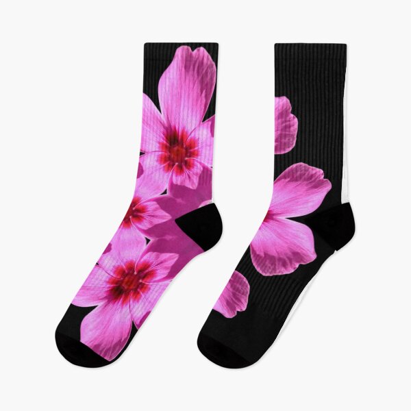 Item preview, Pink Floral Mandala on Black Background designed and sold by SilentBloomLab.