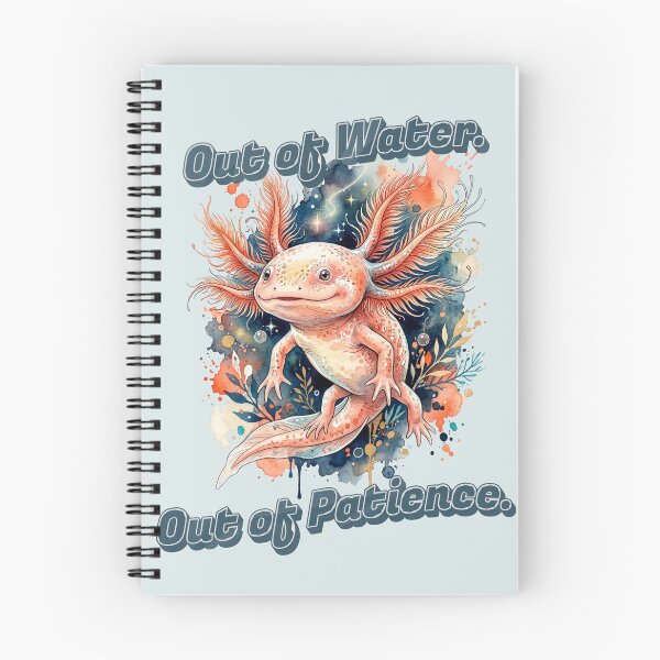 Item preview, Out of Water. Out of Patience. Funny Axolotl Watercolor | Sarcastic Amphibian Gift for Introverts designed and sold by Biedroneczka.