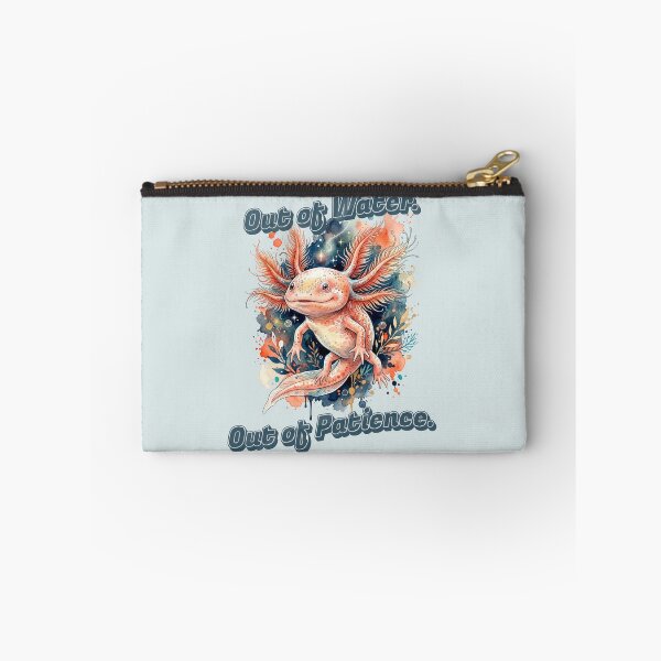 Item preview, Out of Water. Out of Patience. Funny Axolotl Watercolor | Sarcastic Amphibian Gift for Introverts designed and sold by Biedroneczka.
