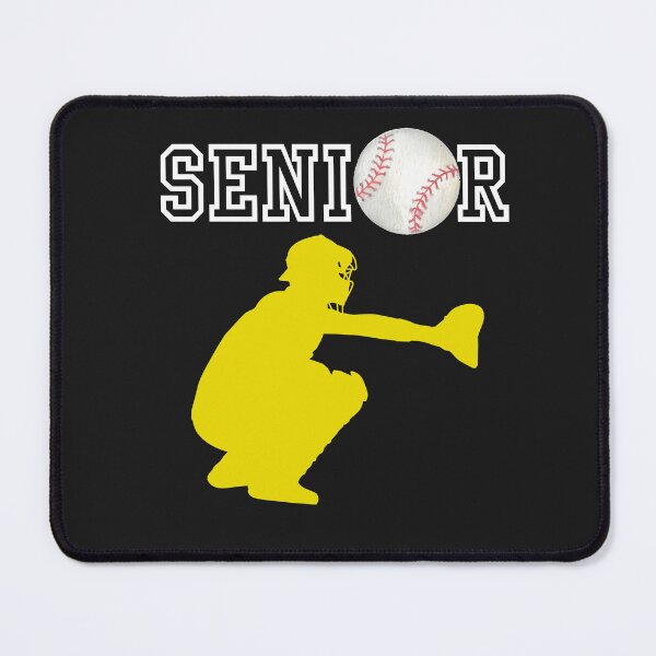 Item preview, Senior Baseball Player with Yellow Catcher Silhouette designed and sold by JaymeOctober.