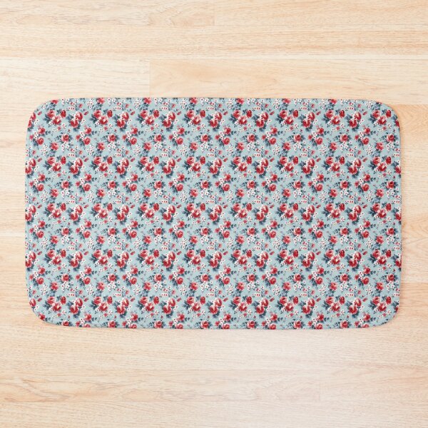Item preview, Vintage Red roses and Blue Background designed and sold by LouieVanille.