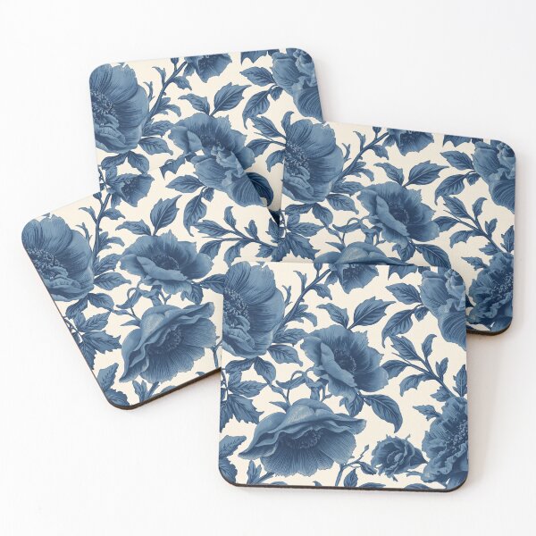 Item preview, Midnight Blue Botanical Roses designed and sold by ArtLiberatis.