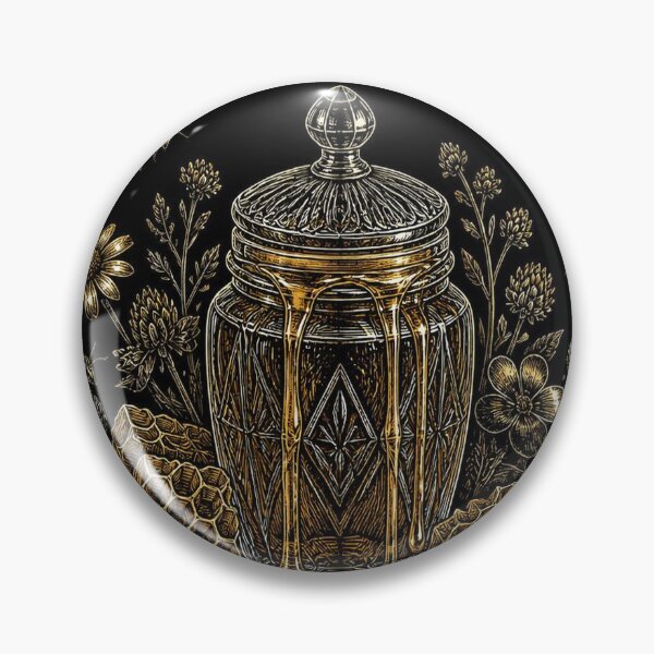 Item preview, Raw Honey Jar Dark Academia Engraving designed and sold by SunnyDesign82.