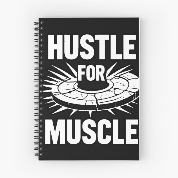 Item preview, Hustle For Muscle | Motivational Phrase Gym Broken Weight Disc designed and sold by AstronautMerch.