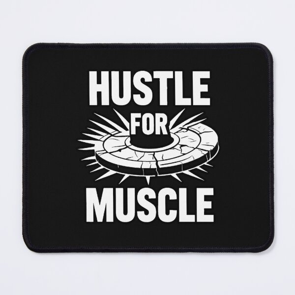 Item preview, Hustle For Muscle | Motivational Phrase Gym Broken Weight Disc designed and sold by AstronautMerch.