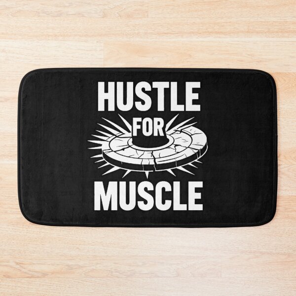 Item preview, Hustle For Muscle | Motivational Phrase Gym Broken Weight Disc designed and sold by AstronautMerch.