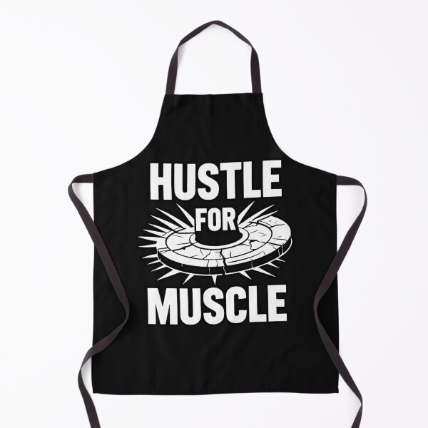 Item preview, Hustle For Muscle | Motivational Phrase Gym Broken Weight Disc designed and sold by AstronautMerch.