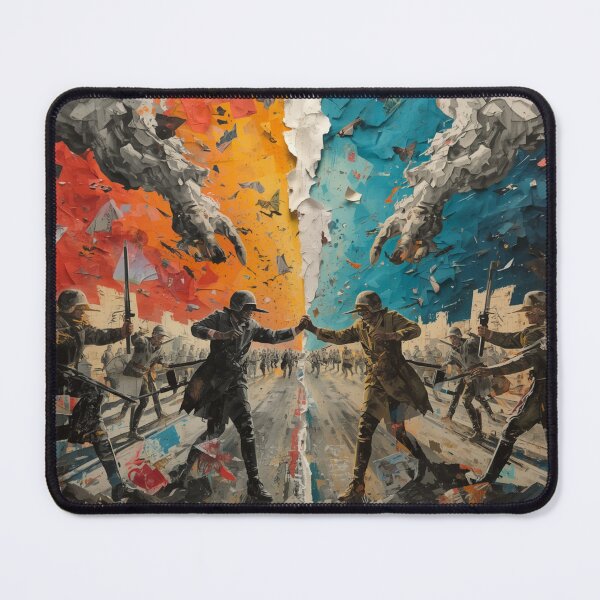 Item preview, Divided by War, United by Humanity | Abstract Anti-War Modern Art Graphic designed and sold by Vvmd.