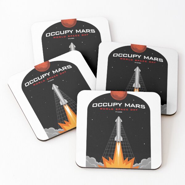 Item preview, Occupy Mars World Space Day Rocket Launch Red Planet Graphic T-Shirt v2 designed and sold by DarylWelsh2024.