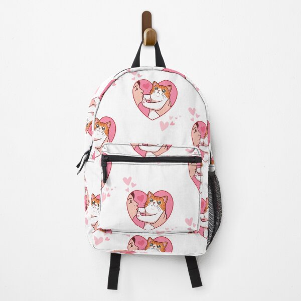 Item preview, Funny Orange Cat Kiss in Pink Heart designed and sold by DanniJordan.