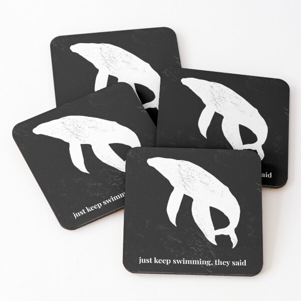 Item preview, Whale Poster - Just Keep Swimming They Said designed and sold by Soulink-Studio.