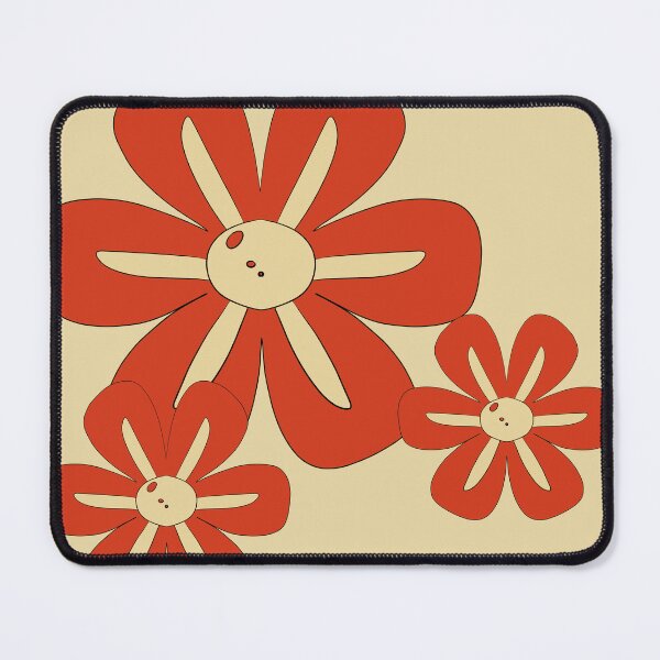 Item preview, Orange burned Retro Flowers E9 – Vintage Flower Design designed and sold by StefanStudioArt.