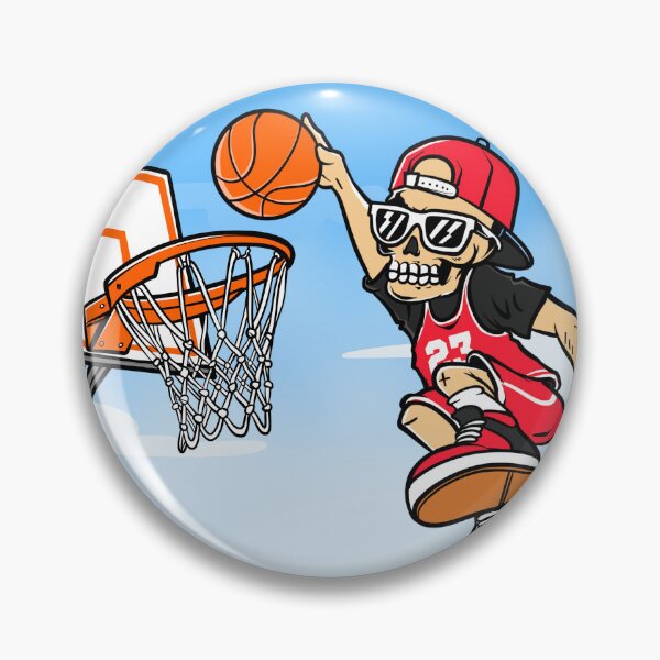 Item preview, Peace Love Basketball Skeleton Dunk Vintage Graphic / Edgy Skater Hoops designed and sold by sanwr.
