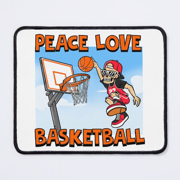 Item preview, Peace Love Basketball Skeleton Dunk Vintage Graphic / Edgy Skater Hoops designed and sold by sanwr.