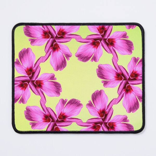 Item preview, Pink Floral Pattern on Lime Green Background designed and sold by SilentBloomLab.