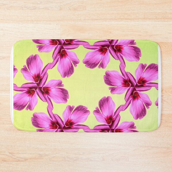 Item preview, Pink Floral Pattern on Lime Green Background designed and sold by SilentBloomLab.