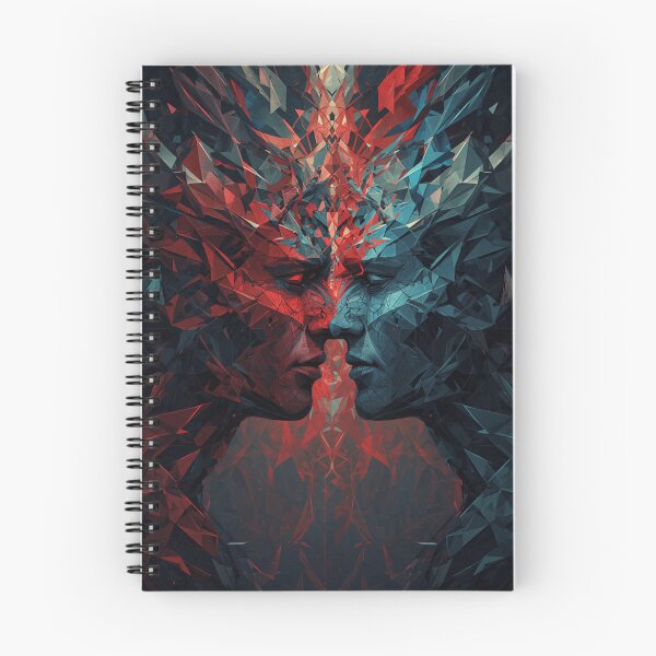Item preview, Duality of the Mind | Abstract Geometric Face Fusion Dark Surreal Art T-Shirt designed and sold by Vvmd.
