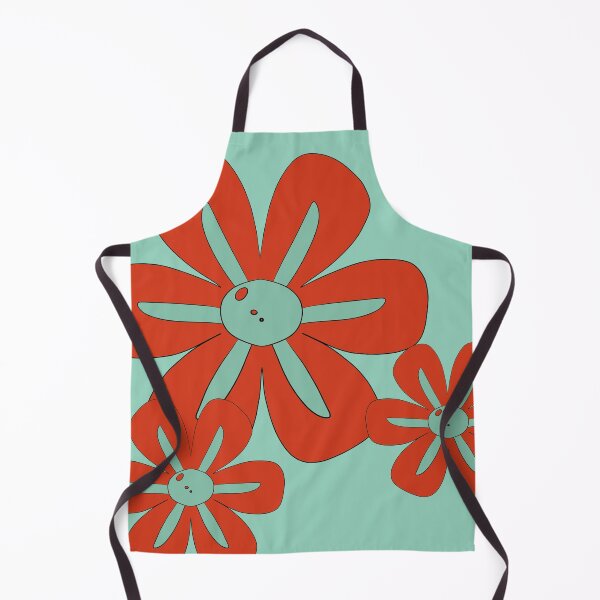 Item preview, Orange burned Retro Flowers 94 – Vintage Flower Design  designed and sold by StefanStudioArt.