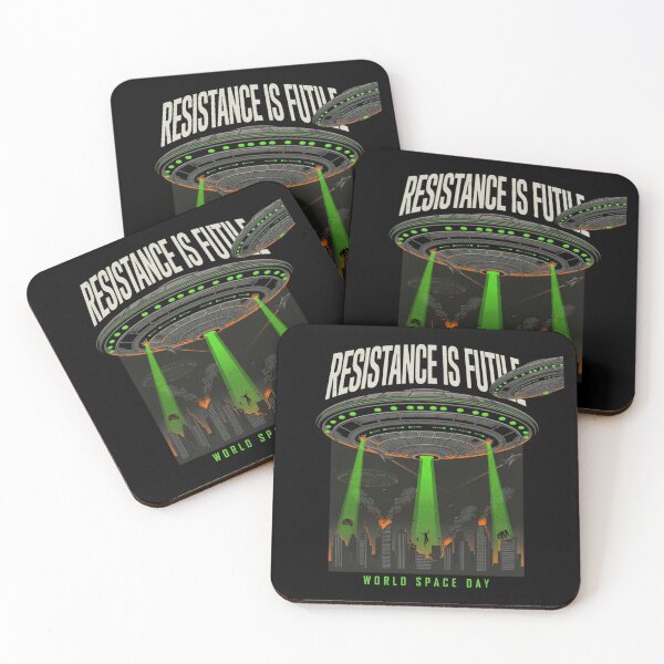 Item preview, Resistance Is Futile World Space Day Alien Invasion UFO Attack T-Shirt v2 designed and sold by DarylWelsh2024.
