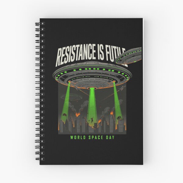 Item preview, Resistance Is Futile World Space Day Alien Invasion UFO Attack T-Shirt v2 designed and sold by DarylWelsh2024.