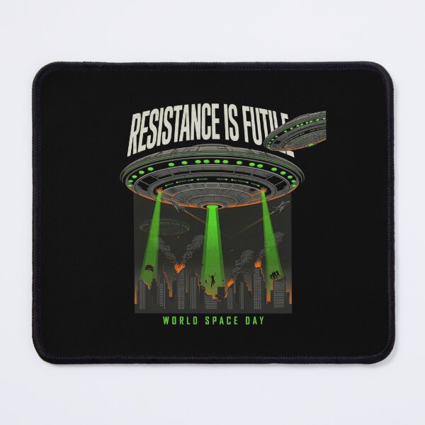 Item preview, Resistance Is Futile World Space Day Alien Invasion UFO Attack T-Shirt v2 designed and sold by DarylWelsh2024.