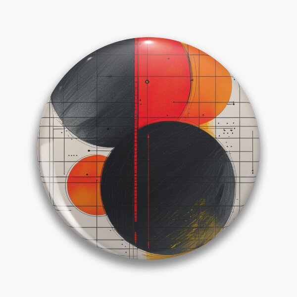 Item preview, Bauhaus Abstract Geometry with Red and Yellow Accents designed and sold by semenol.