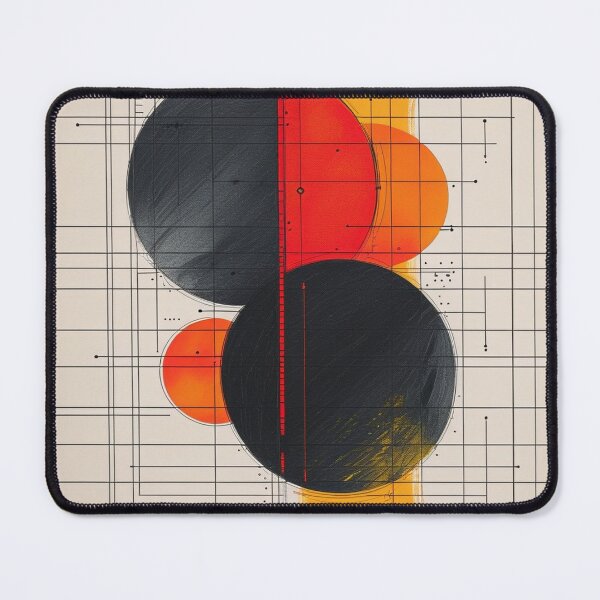 Item preview, Bauhaus Abstract Geometry with Red and Yellow Accents designed and sold by semenol.