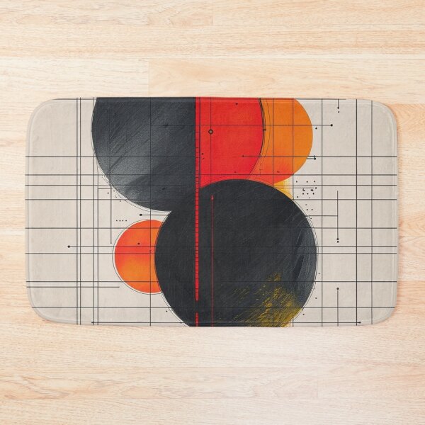 Item preview, Bauhaus Abstract Geometry with Red and Yellow Accents designed and sold by semenol.