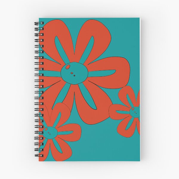Item preview, Orange burned Retro Flowers 96 – Vintage Flower Design  designed and sold by StefanStudioArt.