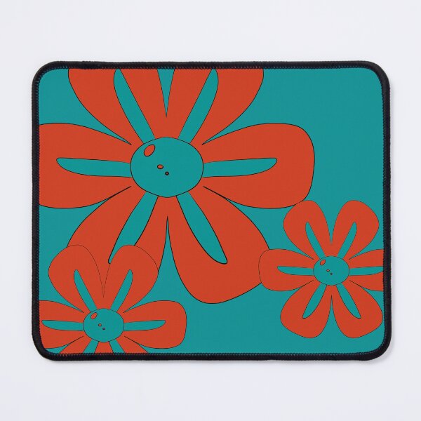 Item preview, Orange burned Retro Flowers 96 – Vintage Flower Design  designed and sold by StefanStudioArt.