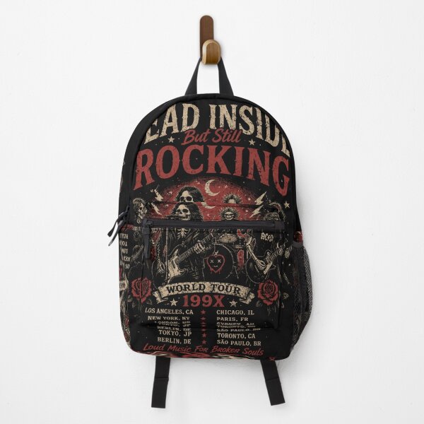 Item preview, Dead Inside But Still Rocking Vintage Skeleton Band Graphic designed and sold by EchoWear-10M.