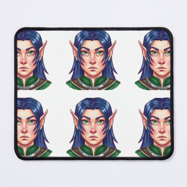 Item preview, Blue Hair Elf Warrior Fantasy Illustration designed and sold by KaleChub.