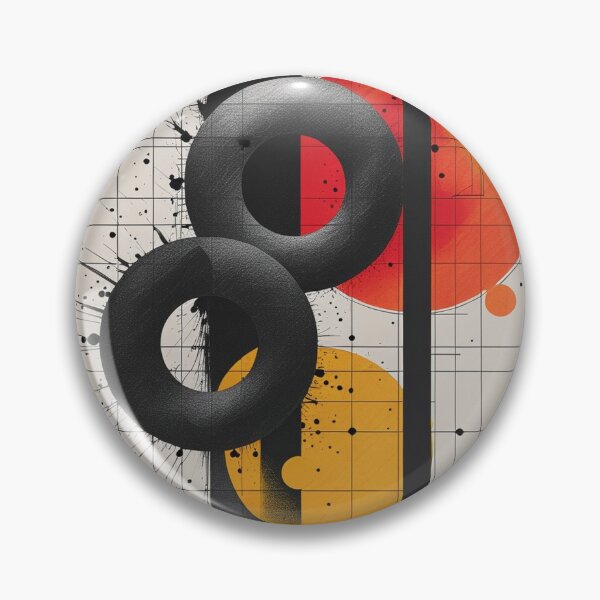 Item preview, Modern Geometric Abstract with Textured Black Circles designed and sold by semenol.