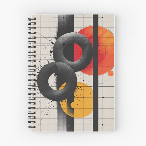Item preview, Modern Geometric Abstract with Textured Black Circles designed and sold by semenol.