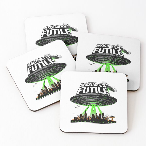 Item preview, Resistance Is Futile World Space Day Alien Invasion UFO Attack T-Shirt v3 designed and sold by DarylWelsh2024.