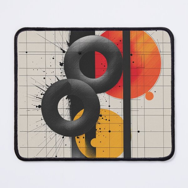 Item preview, Modern Geometric Abstract with Textured Black Circles designed and sold by semenol.