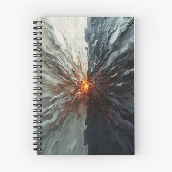 Item preview, Abstract Energy Burst | Black & White Explosion Art | Modern Fluid Abstract Painting designed and sold by Vvmd.