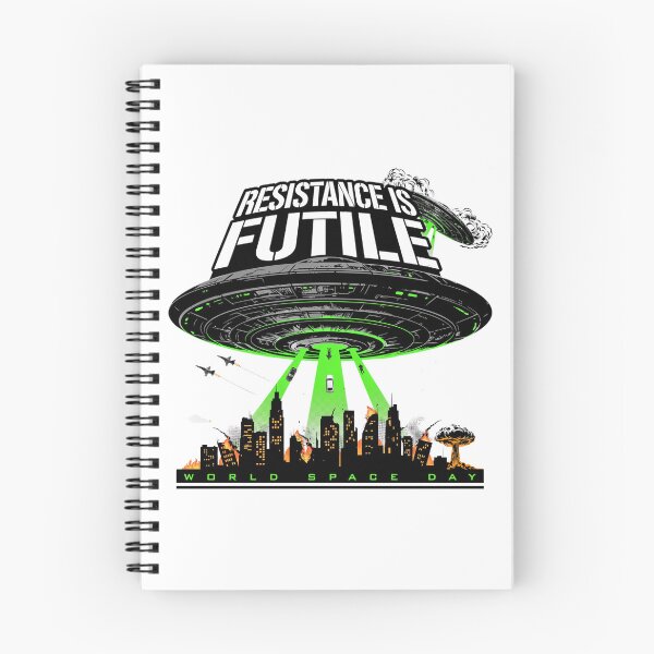 Item preview, Resistance Is Futile World Space Day Alien Invasion UFO Attack T-Shirt v3 designed and sold by DarylWelsh2024.