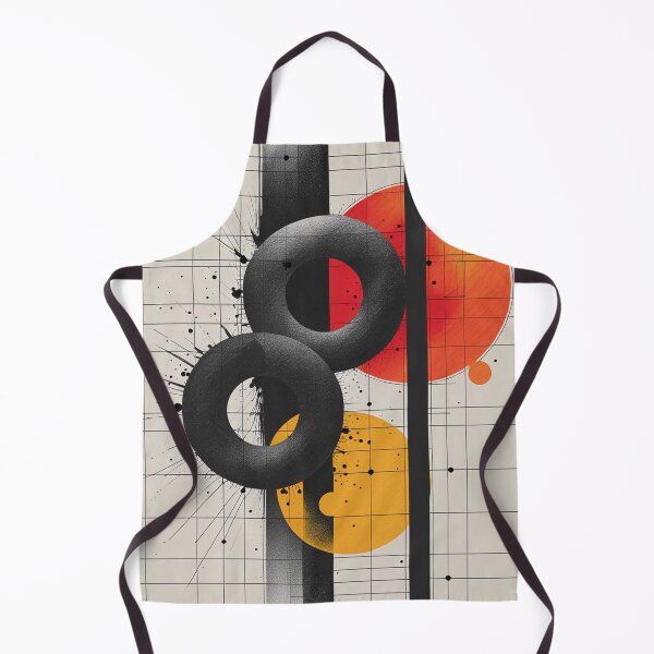 Item preview, Modern Geometric Abstract with Textured Black Circles designed and sold by semenol.