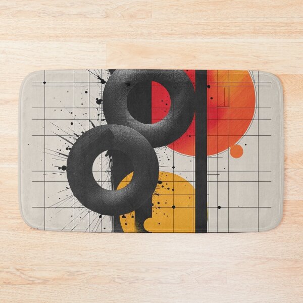 Item preview, Modern Geometric Abstract with Textured Black Circles designed and sold by semenol.