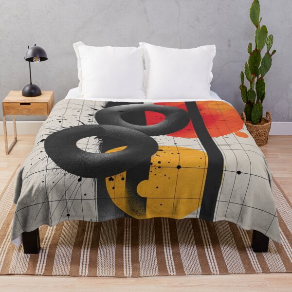Item preview, Modern Geometric Abstract with Textured Black Circles designed and sold by semenol.