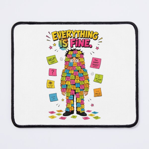 Item preview, Everything Is Fine Funny Overwhelmed Sticky Notes Comic Art designed and sold by Miheerala.