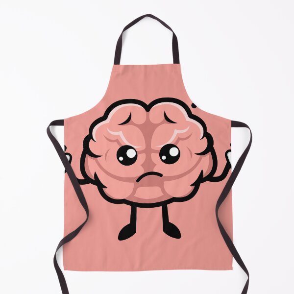 Item preview, Cute Confused Brain Cartoon with Question Mark designed and sold by ranivibes008.