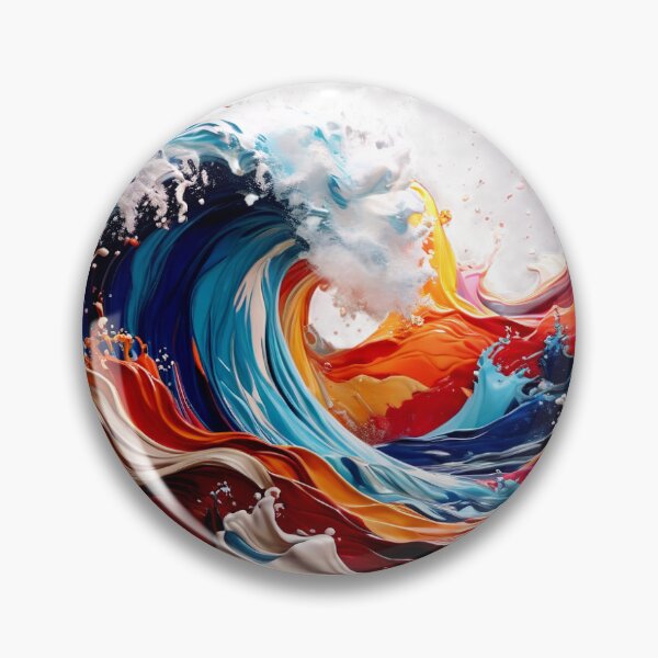 Item preview, Colorful Abstract Ocean Wave Art designed and sold by AEVORI.