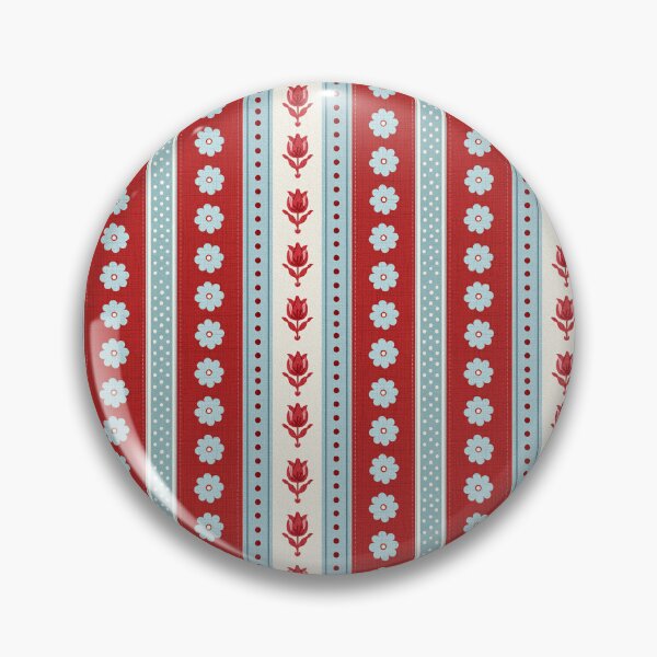 Item preview, Vintage Red and Blue Striped Floral designed and sold by LouieVanille.